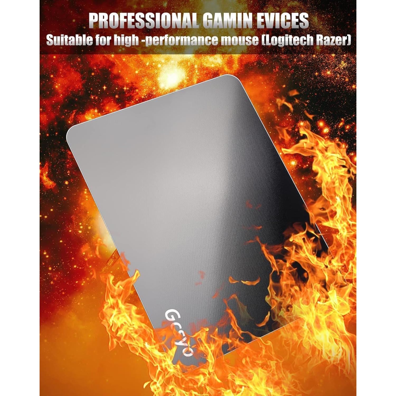 Alfombrilla de Ratón de Vidrio Mstoekn 350x260mm Antideslizante