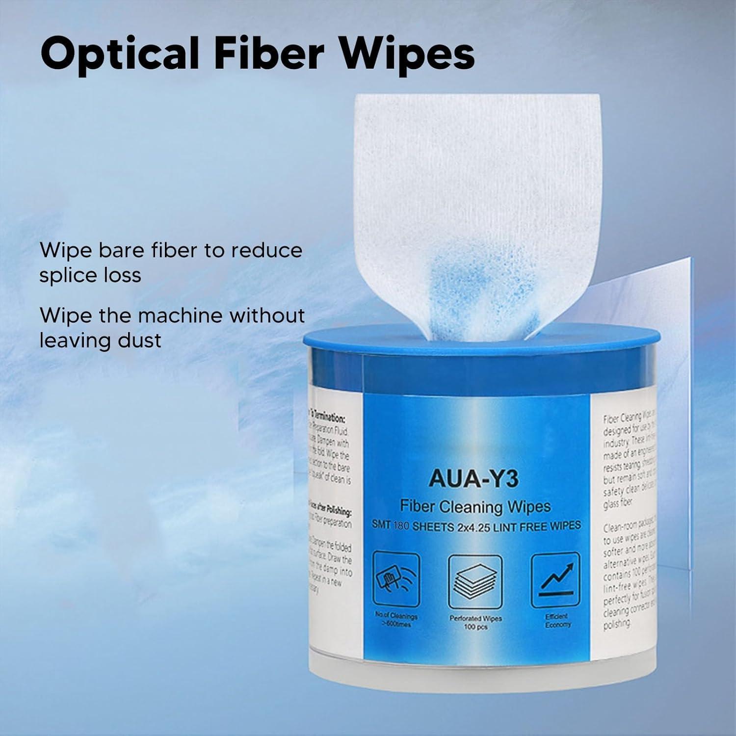 Toallitas de limpieza de fibra óptica WALFRONT 180 piezas