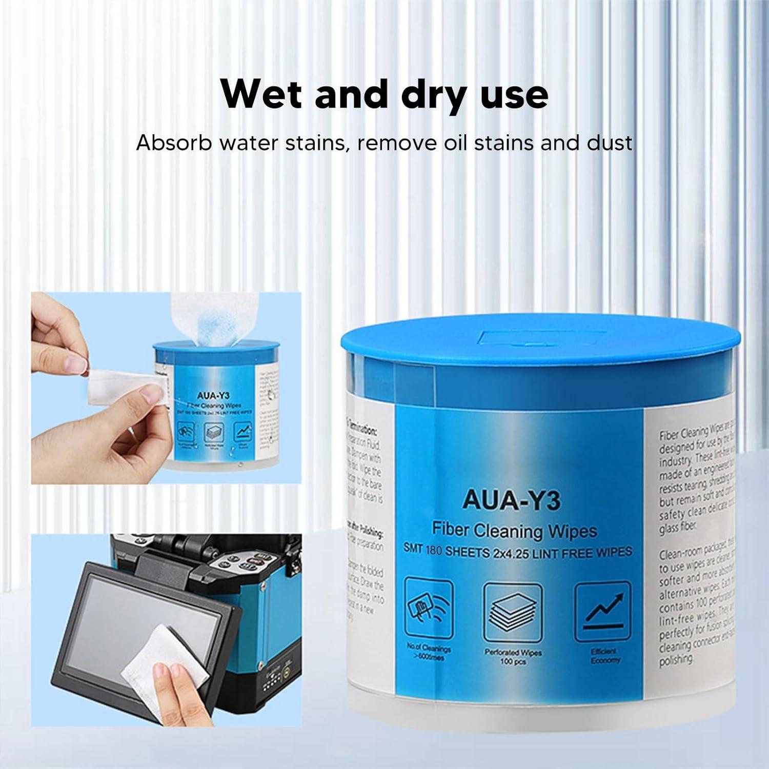 Toallitas de limpieza de fibra óptica WALFRONT 180 piezas