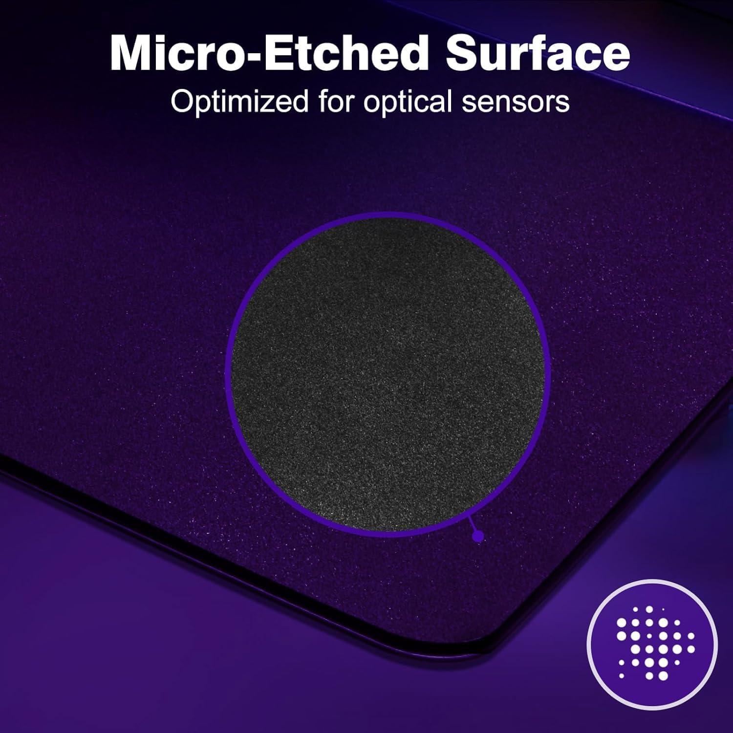 Alfombrilla de Ratón de Vidrio Templado Genérico 45x40cm Antideslizante