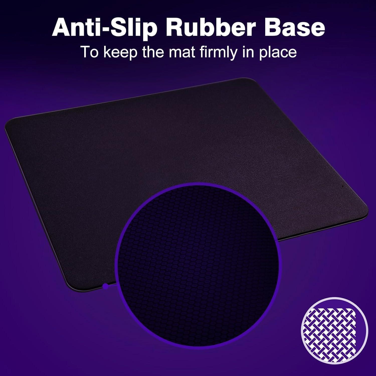 Alfombrilla de Ratón de Vidrio Templado Genérico 45x40cm Antideslizante