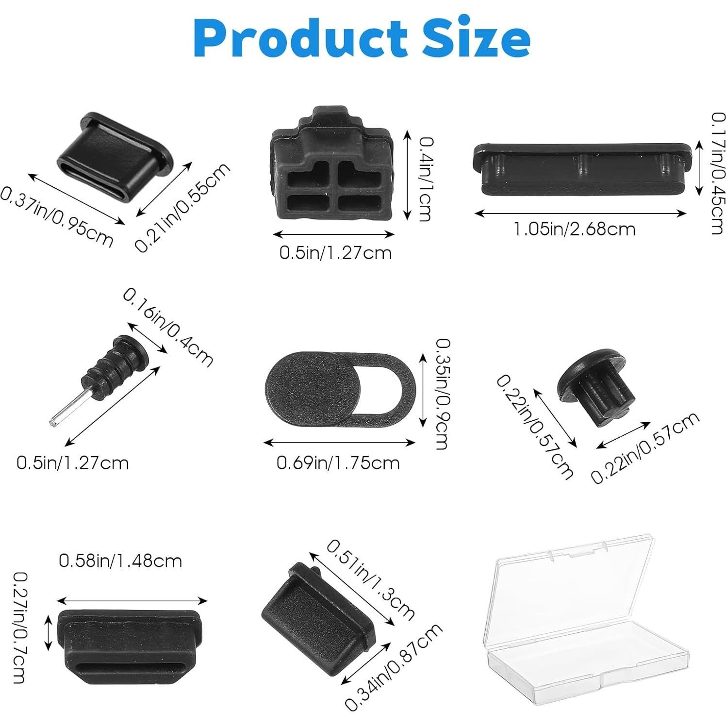 40 Tapas de Polvo USB Silicona Gjinxi para Puertos Diversos
