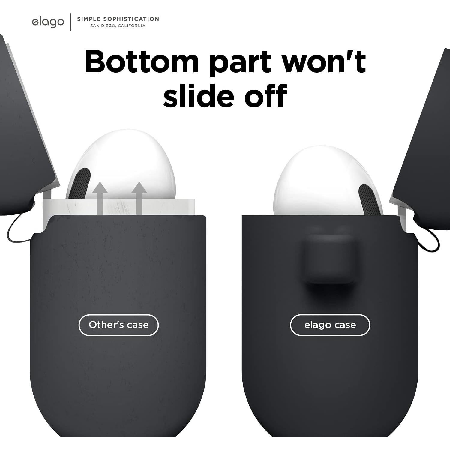 Funda de Silicona elago para AirPods 3 - Carga Inalámbrica, Negro