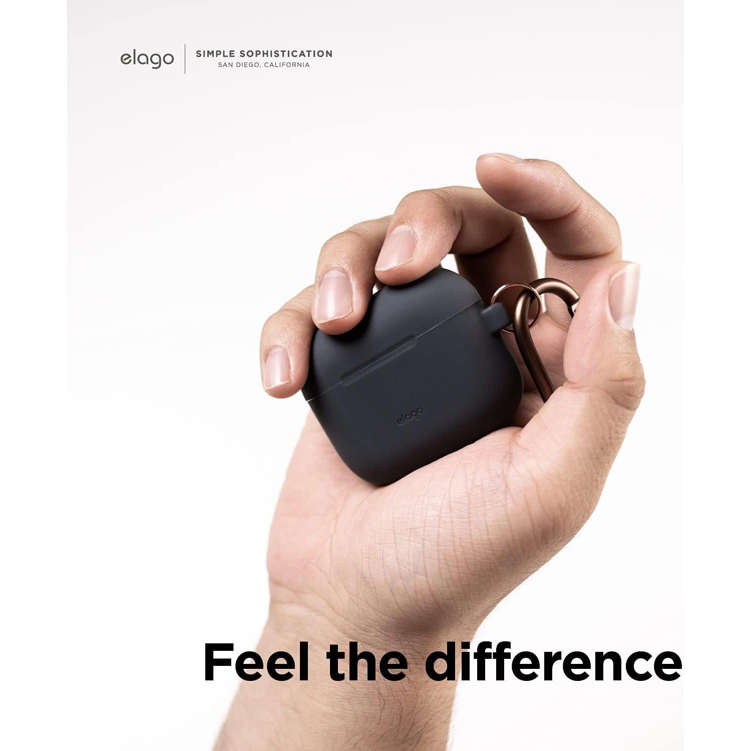 Funda de Silicona elago para AirPods 3 - Carga Inalámbrica, Negro