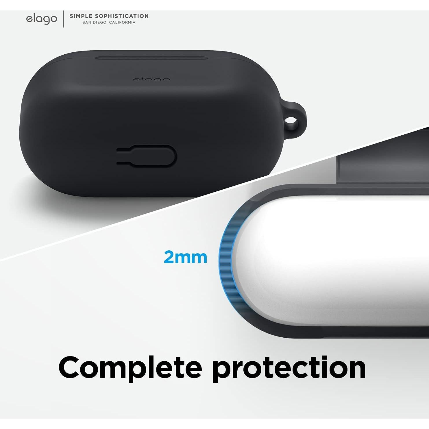 Funda de Silicona elago para AirPods 3 - Carga Inalámbrica, Negro