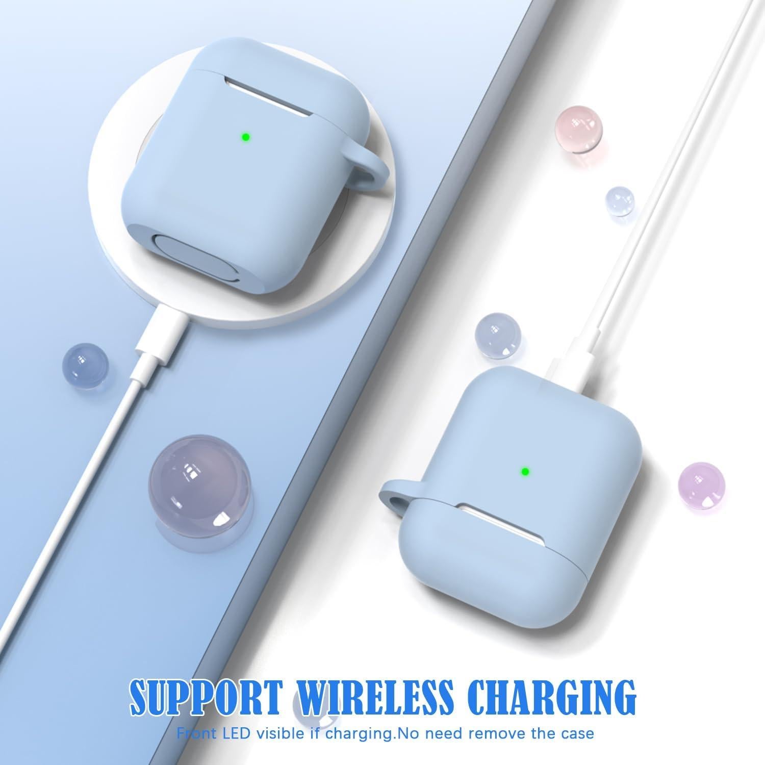 Funda de Silicona Anticaída MHYALUDO para AirPods 1/2 Gen