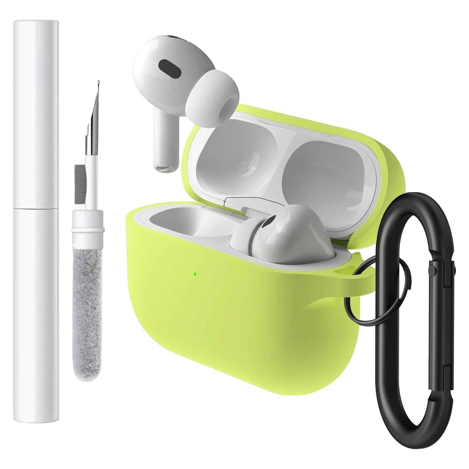 Funda de Silicona Brujula para AirPods Pro 3 2025 Verde Amarillo