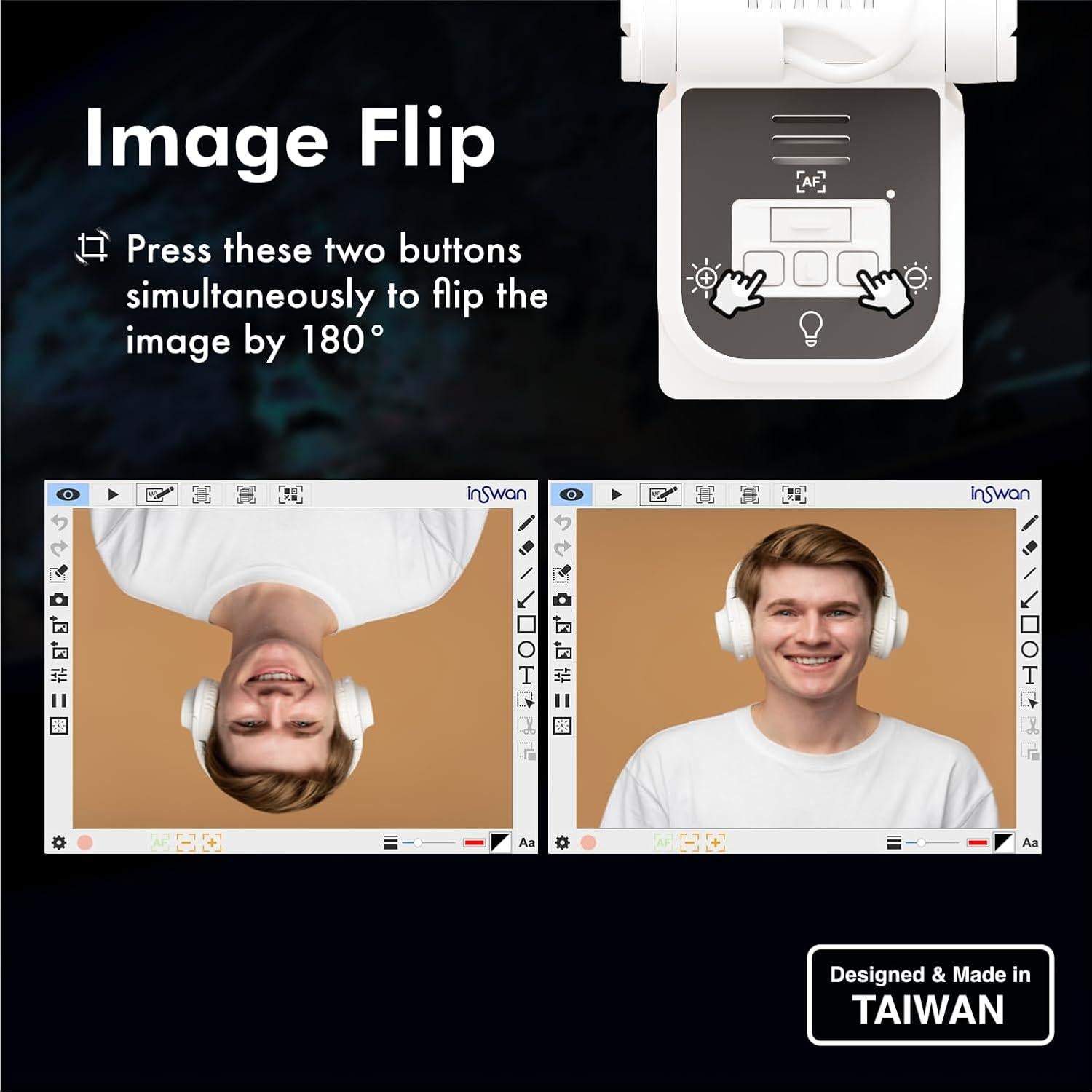 Cámara de Documentos INSWAN INS-Flip 4 4K 13MP Plegable