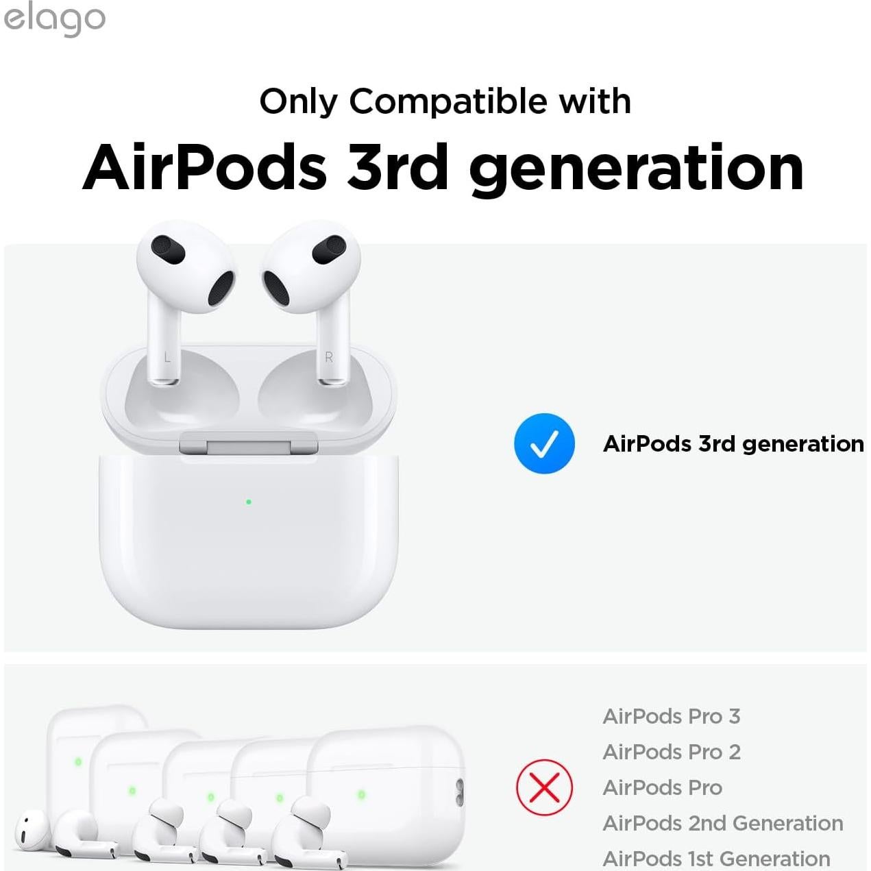 Funda elago Liquid Hybrid para AirPods 3 - Protección Triple, Color Piedra