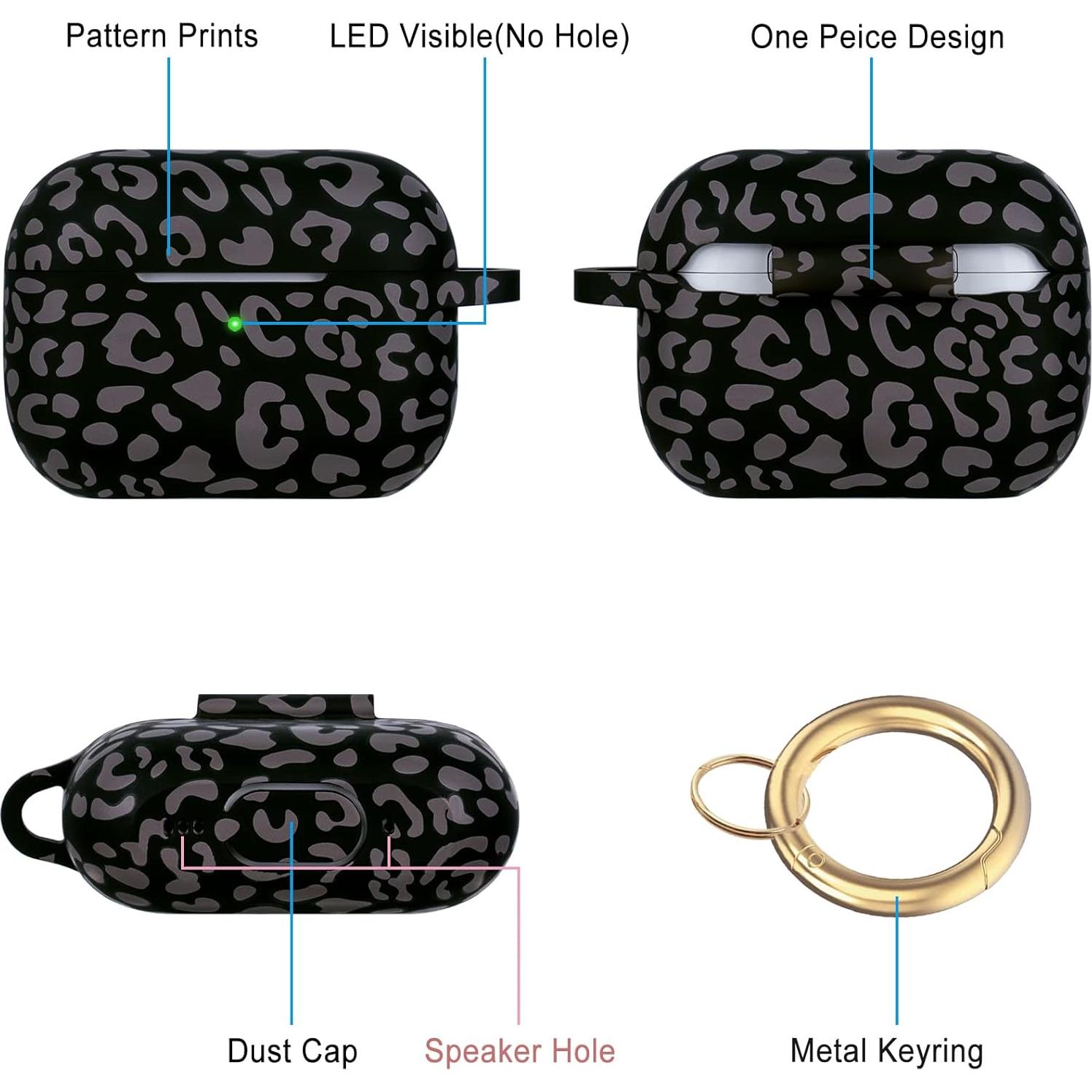 Funda de Silicona Leopardo Gawnock para AirPods Pro 2 2022/2023