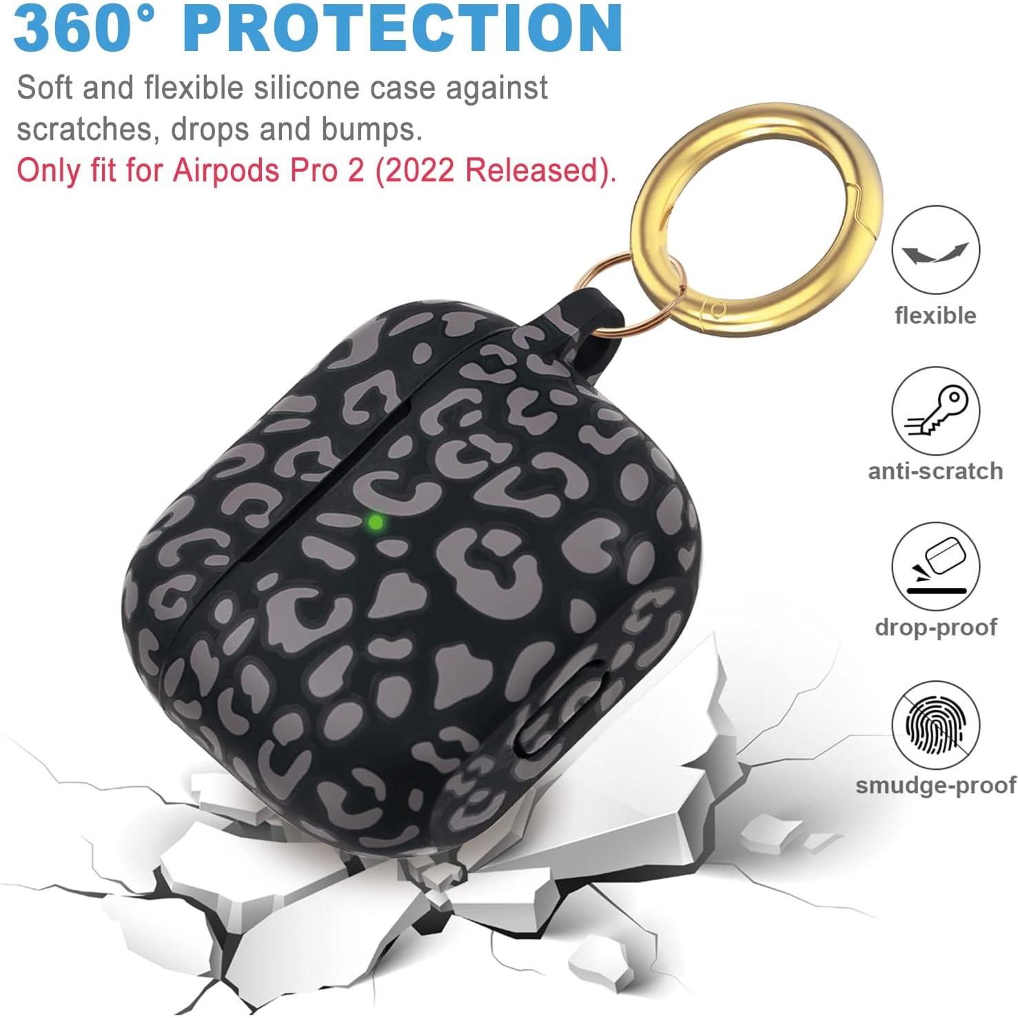 Funda de Silicona Leopardo Gawnock para AirPods Pro 2 2022/2023