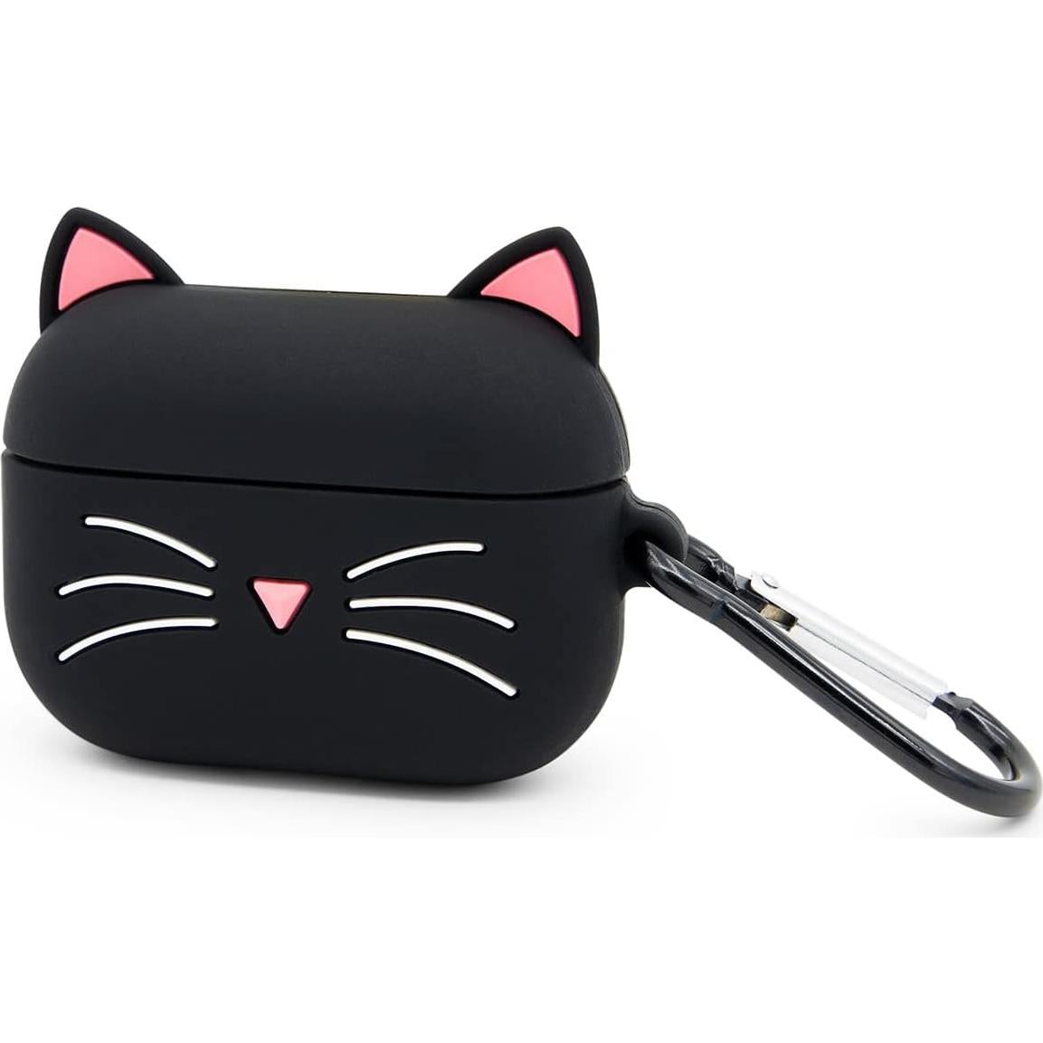 Funda de Silicona para Airpods Pro YONOCOSTA Gato Negro 3D