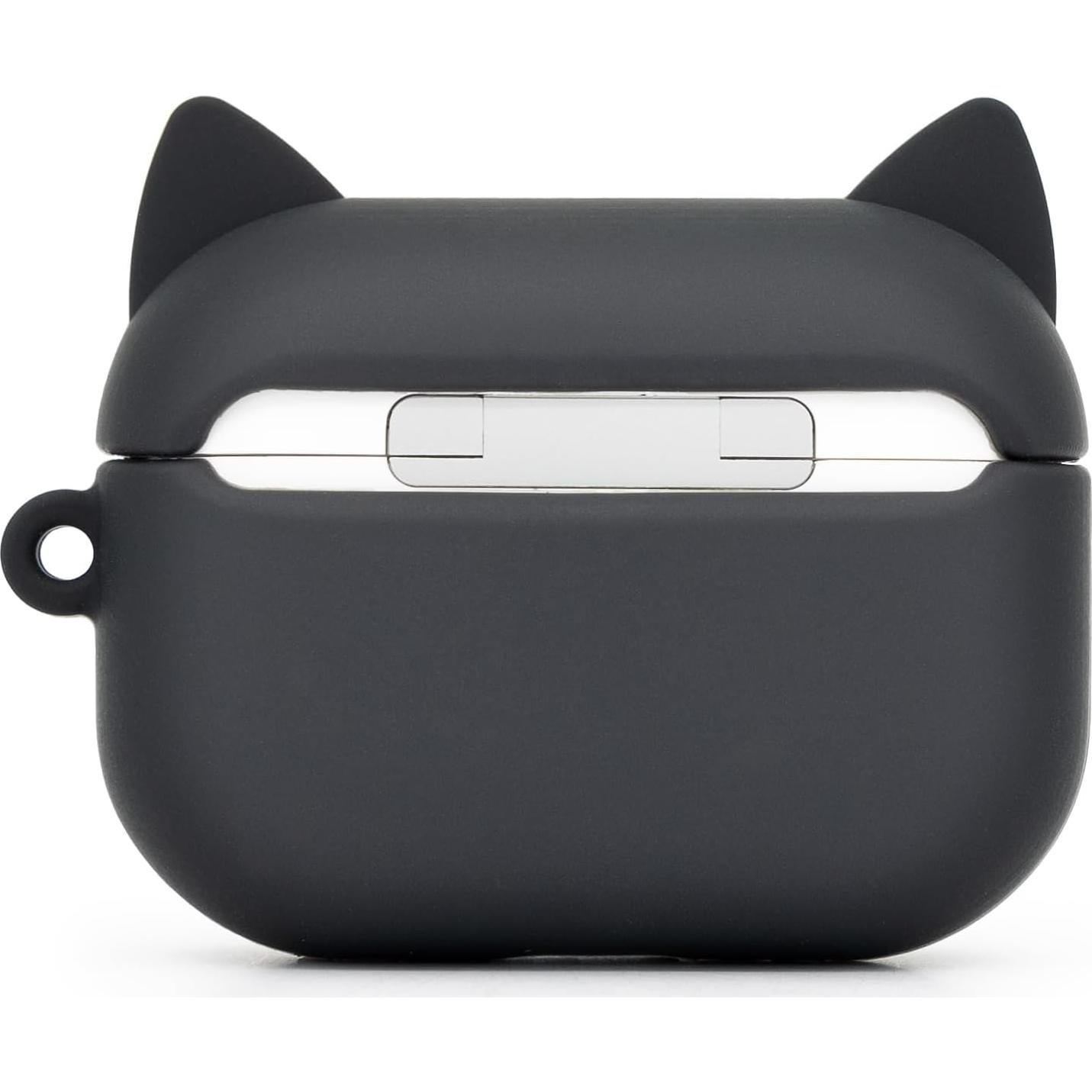 Funda de Silicona para Airpods Pro YONOCOSTA Gato Negro 3D