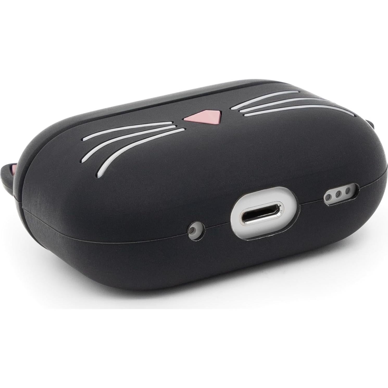 Funda de Silicona para Airpods Pro YONOCOSTA Gato Negro 3D