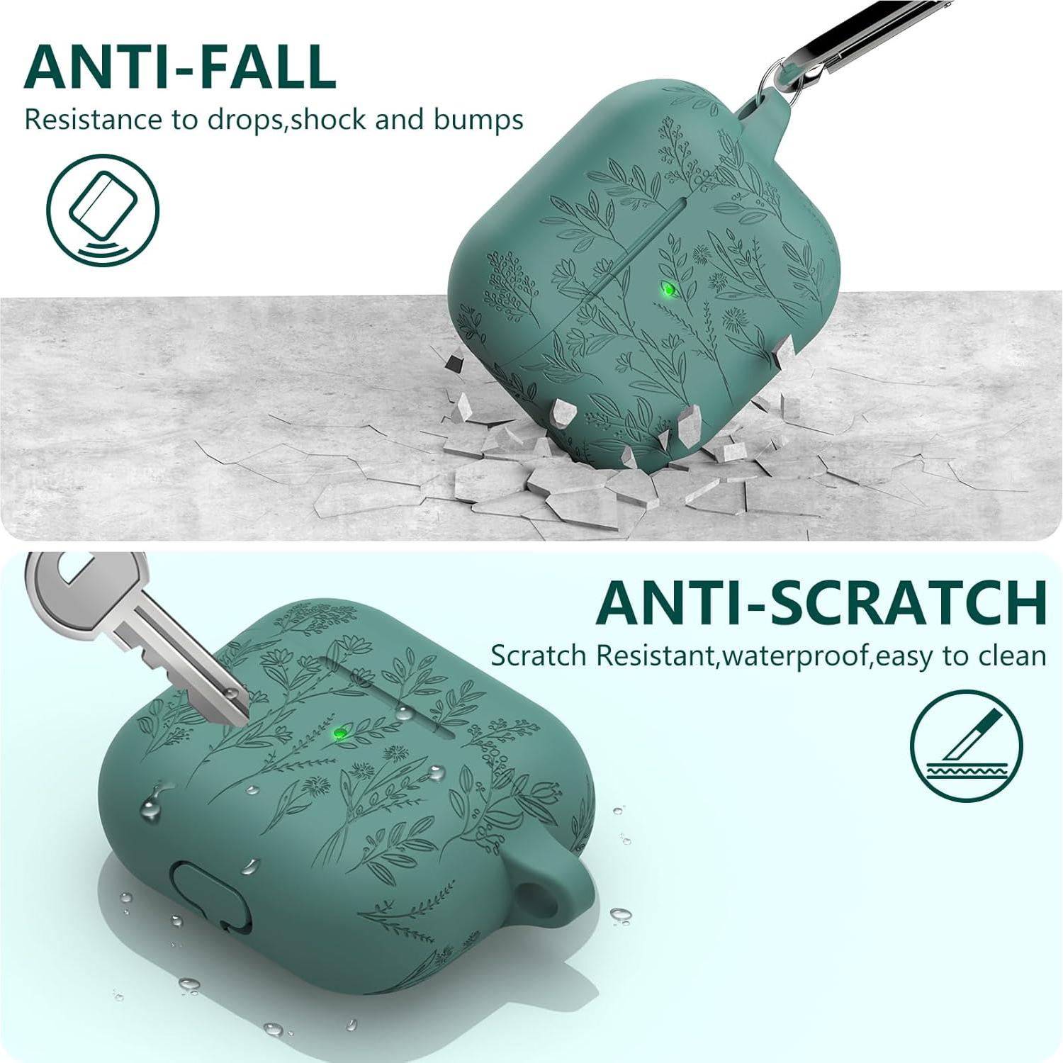 Funda de Silicona Ekoonpft para AirPods 3ra Generación Verde