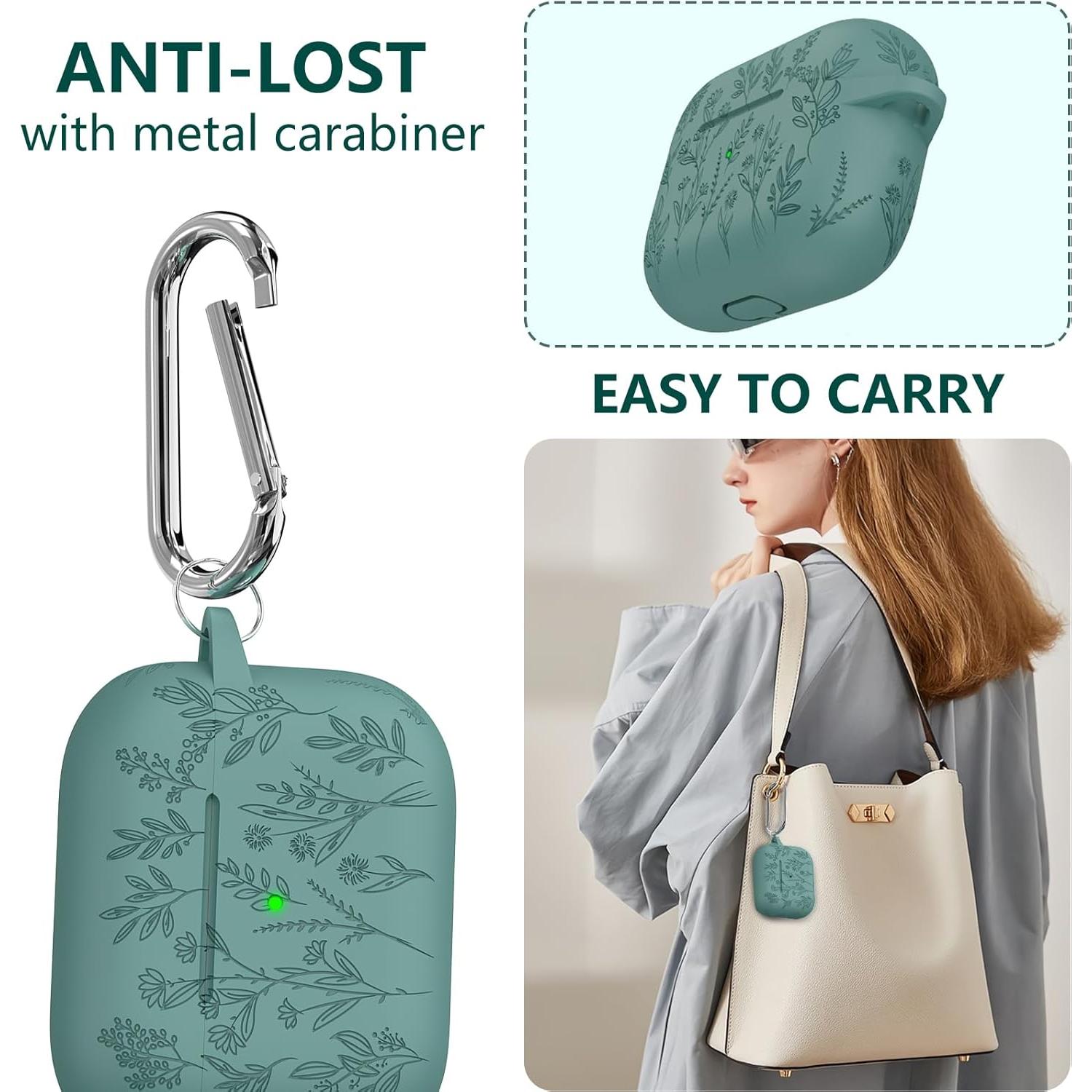 Funda de Silicona Ekoonpft para AirPods 3ra Generación Verde