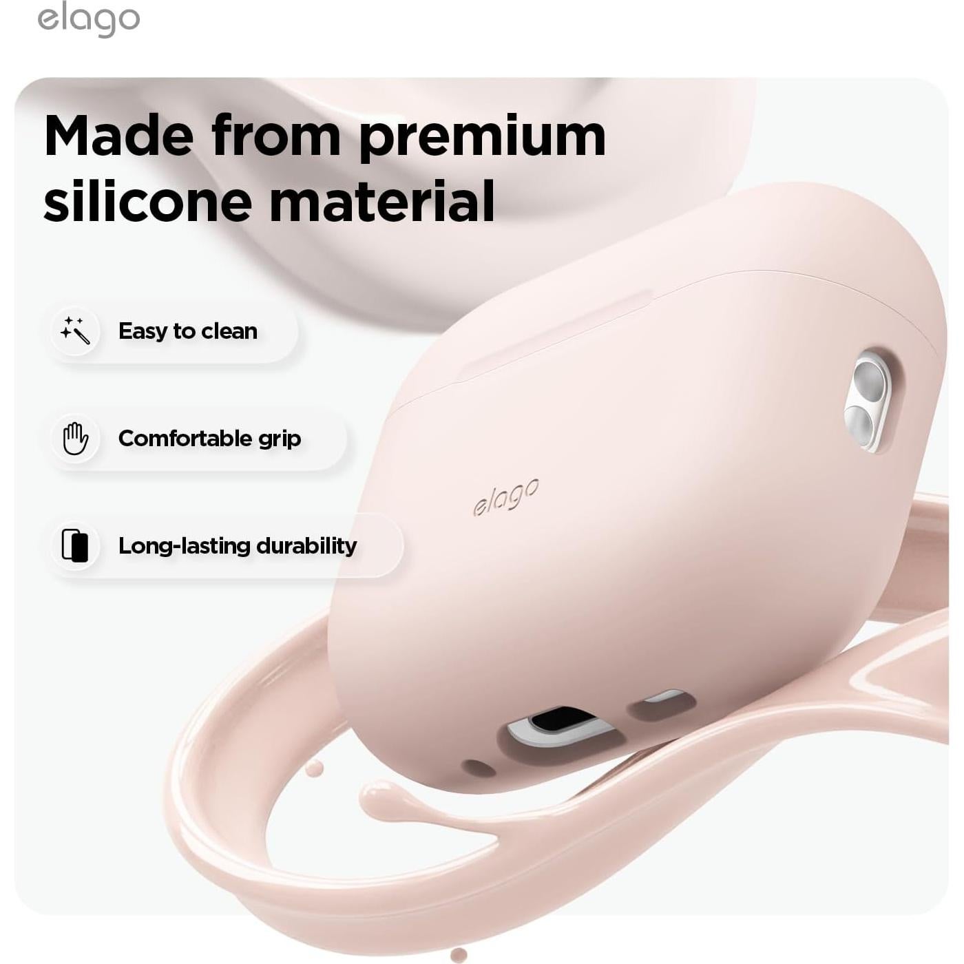 Funda de Silicona elago para AirPods Pro 3 - Rosa Arena