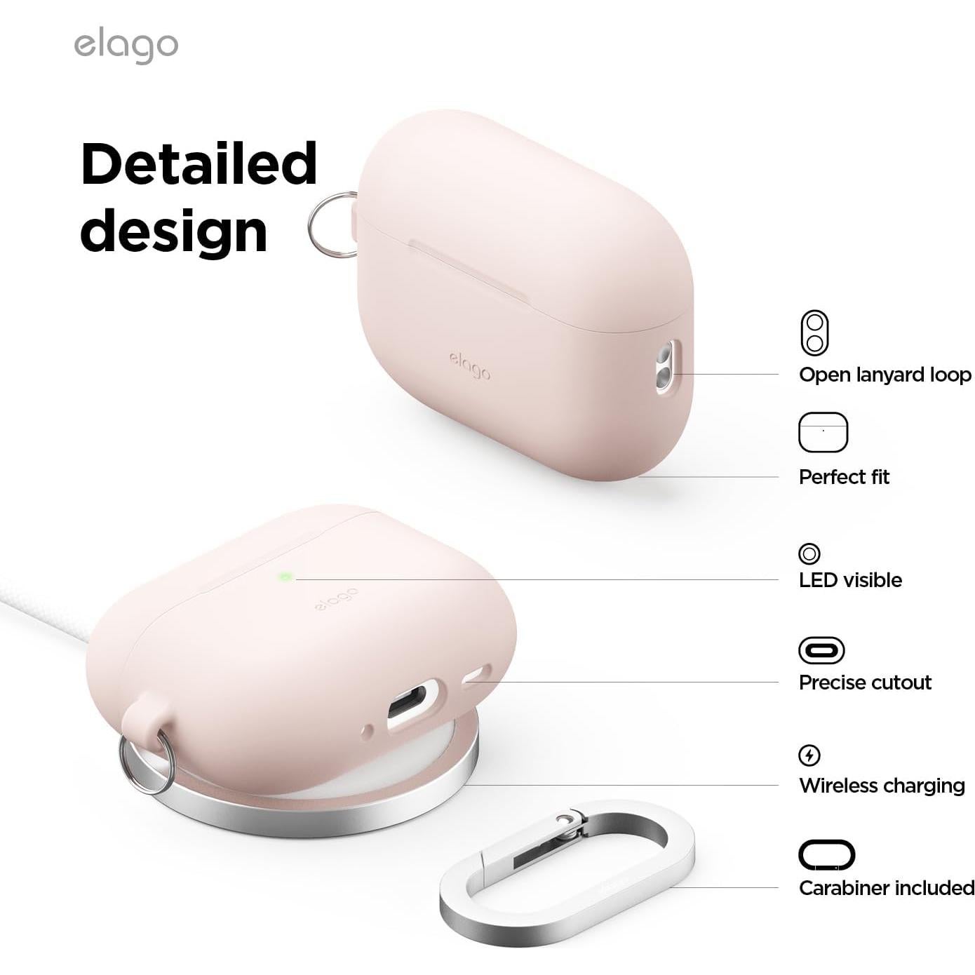 Funda de Silicona elago para AirPods Pro 3 - Rosa Arena