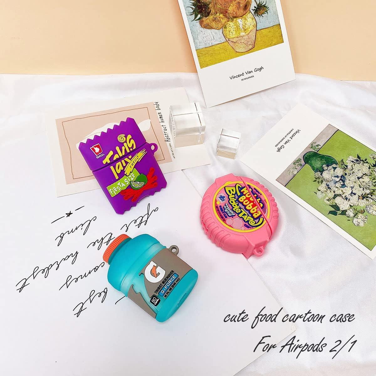 3 Fundas Protectores Silicona YIPINJIA para AirPods 1/2 Kawaii