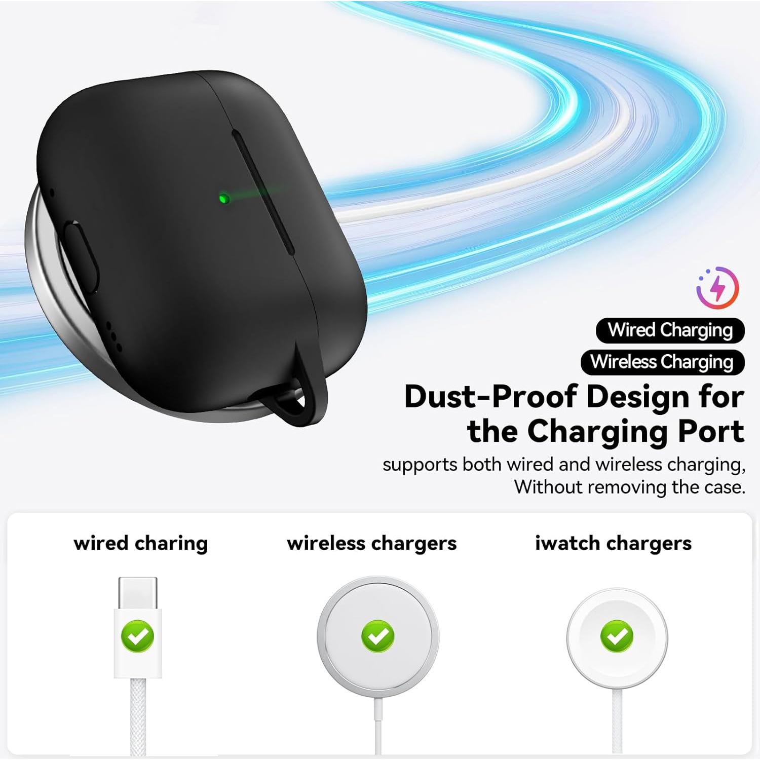 Funda de Silicona para AirPods Pro 2/1 con Kit de Limpieza