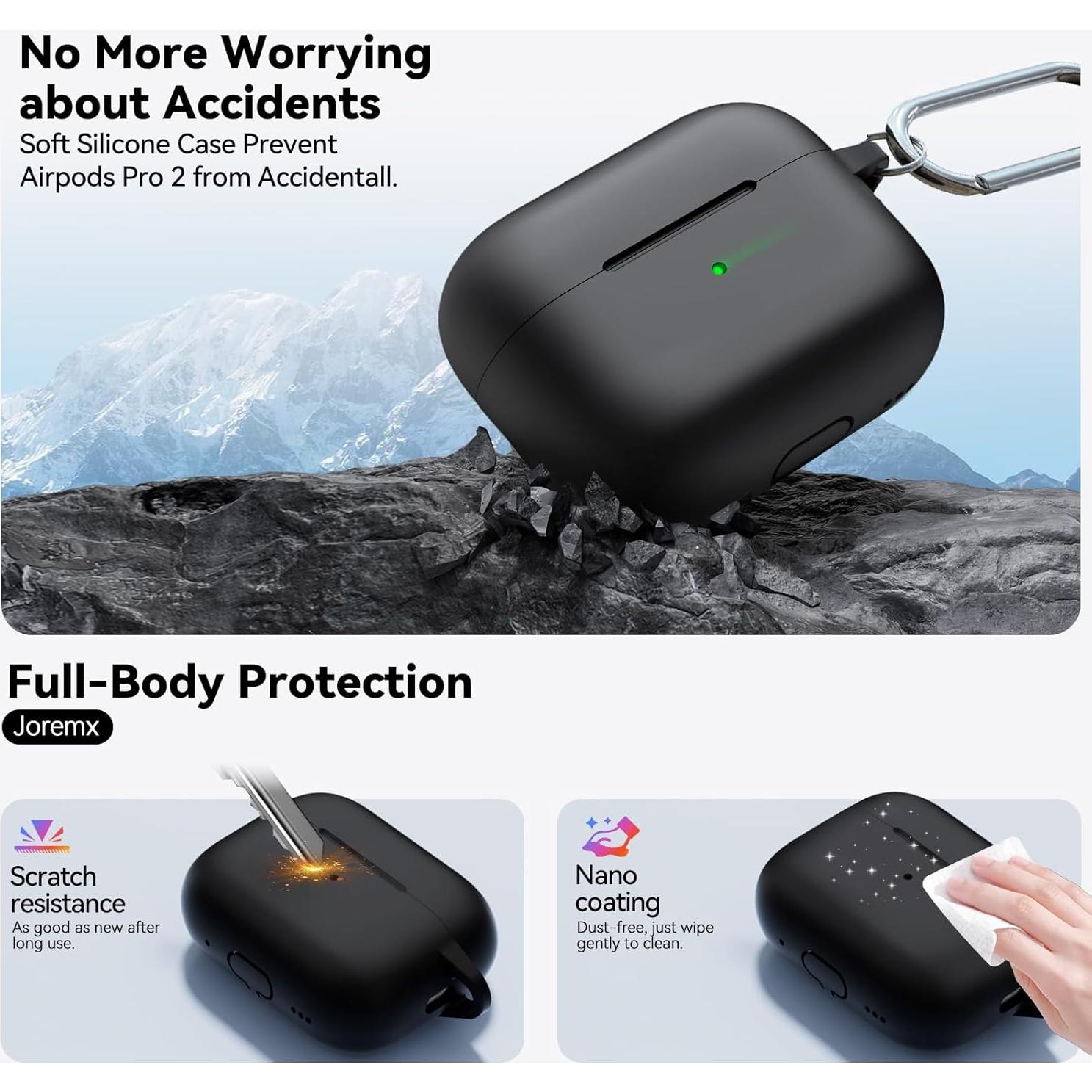 Funda de Silicona para AirPods Pro 2/1 con Kit de Limpieza