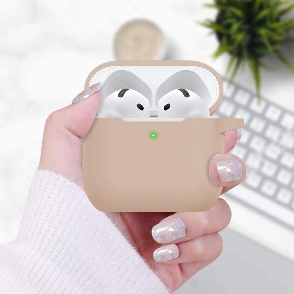 Funda de Silicona VOTILE para AirPods 4ta Generación 2024 - Té con Leche