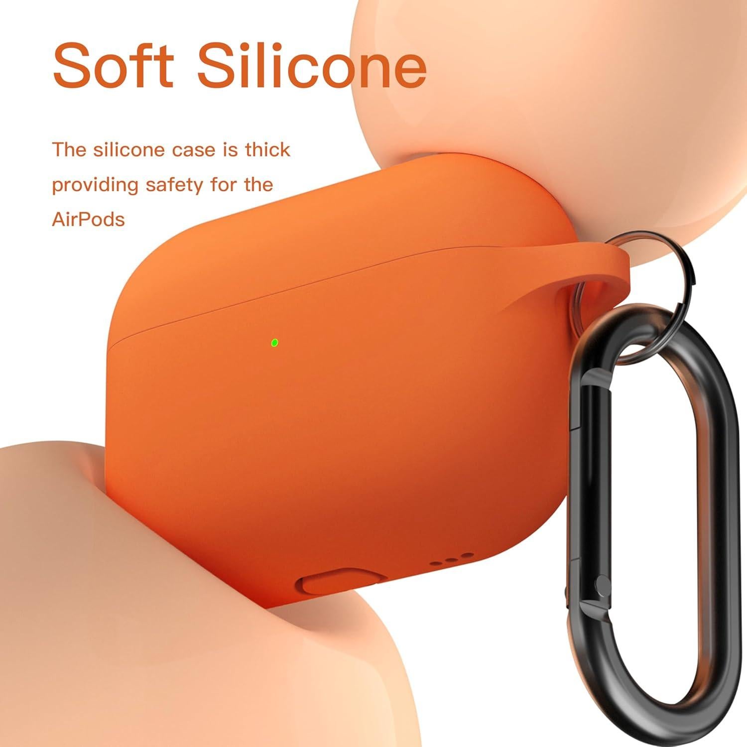 Funda de Silicona Brujula para AirPods Pro 3 2025 Naranja