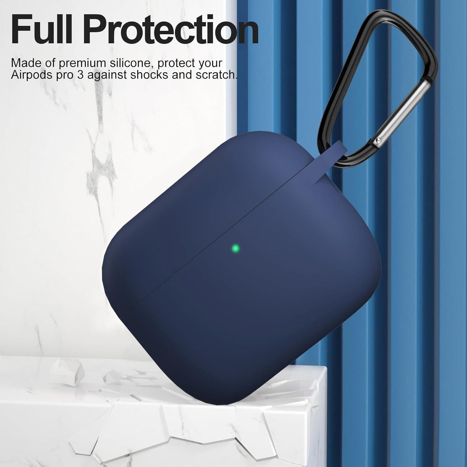 Funda de Silicona ATUAT para AirPods Pro 3 - Azul Medianoche