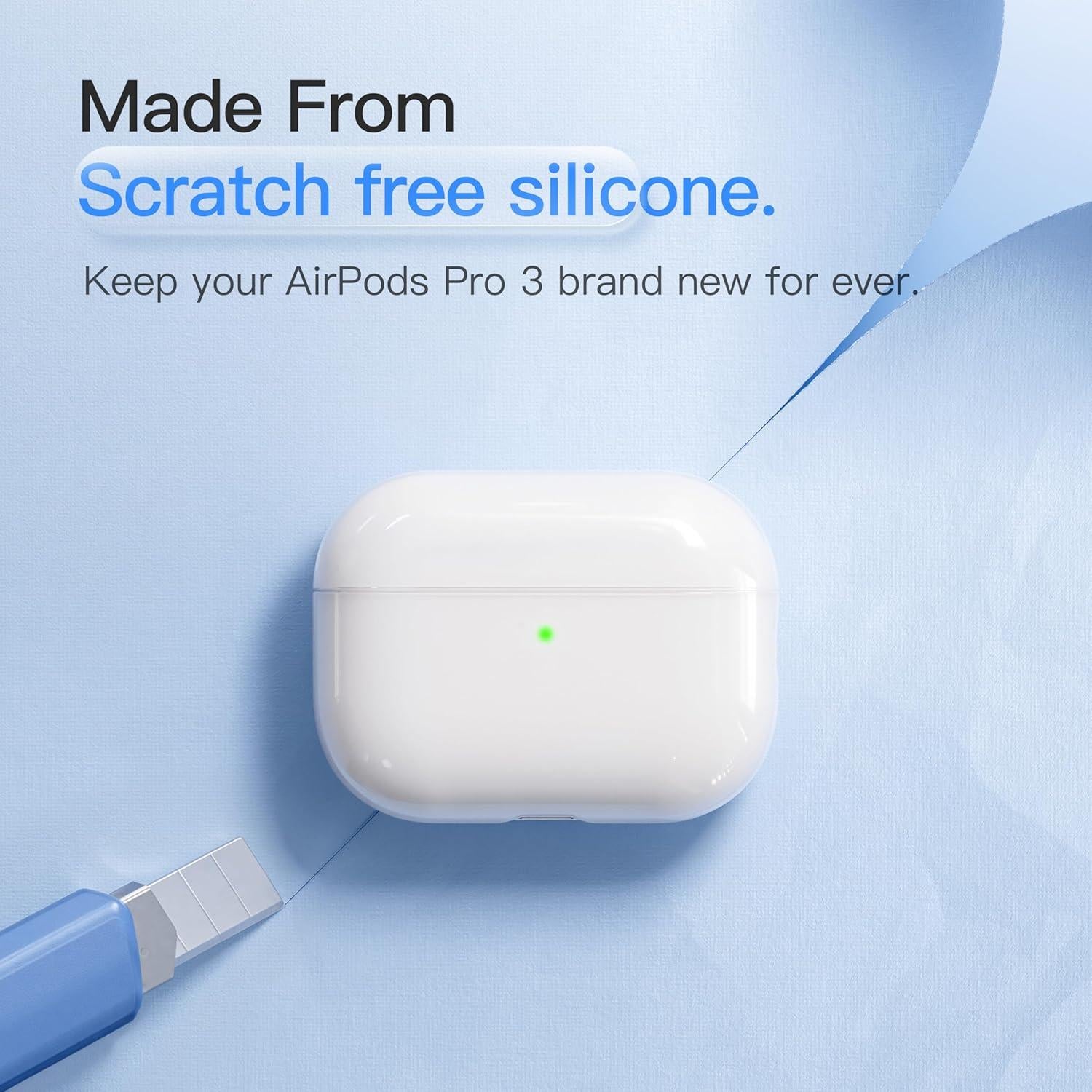 Funda Protectora DamonLight para AirPods Pro 3 - Silicona Blanca