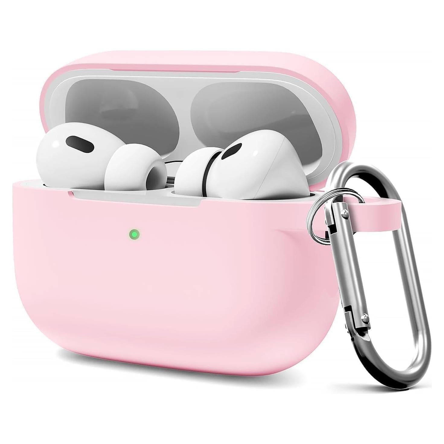 for AirPods Pro 2 Case Cover，Compatible with AirPods Pro 2nd/1st Generation Case Cover, for AirPods Pro 2 Case Accessories with Keychain（Pink）