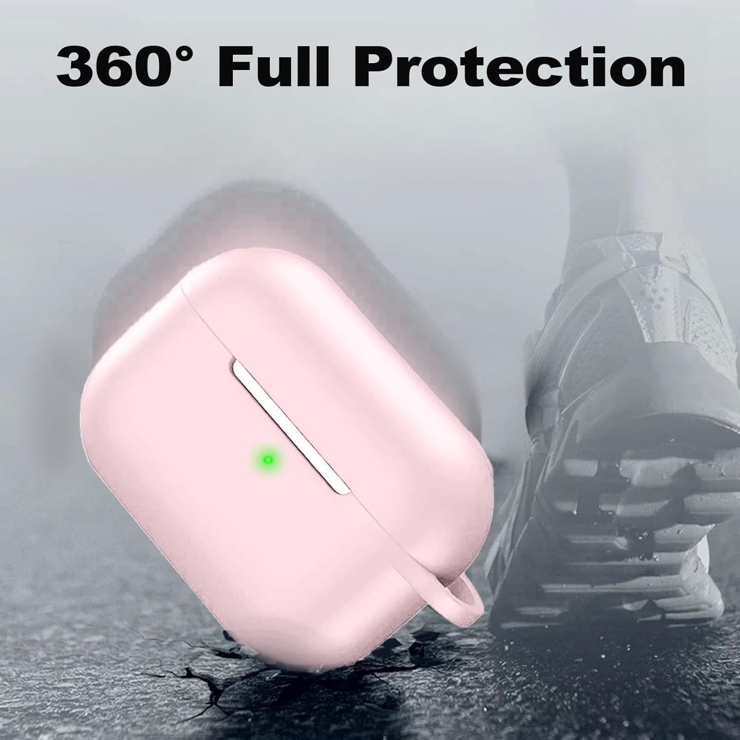for AirPods Pro 2 Case Cover，Compatible with AirPods Pro 2nd/1st Generation Case Cover, for AirPods Pro 2 Case Accessories with Keychain（Pink）