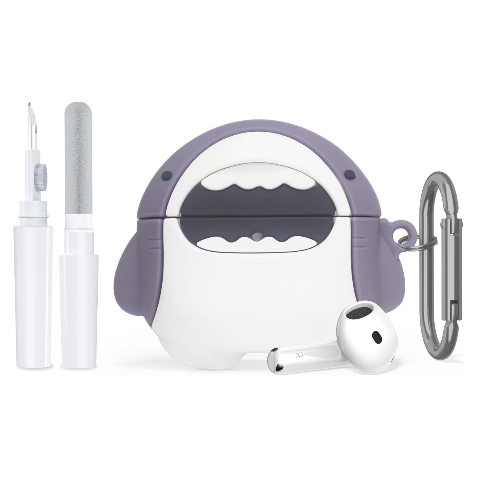 Funda de Silicona 3D para AirPods 4 Tiburón Bebé Nimuw