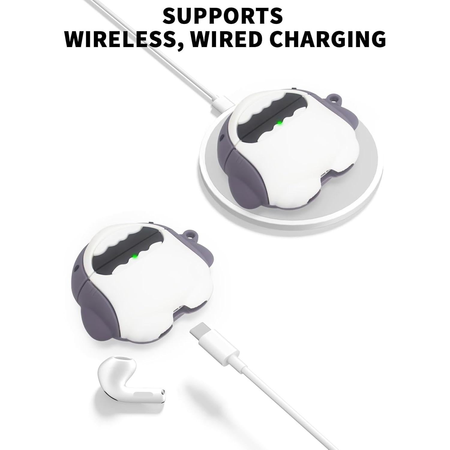 Funda de Silicona 3D para AirPods 4 Tiburón Bebé Nimuw