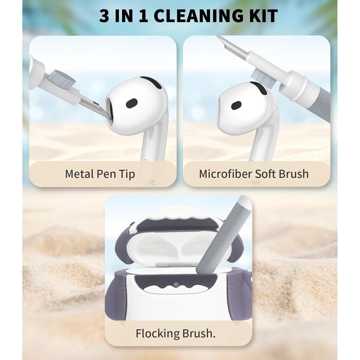 Funda de Silicona 3D para AirPods 4 Tiburón Bebé Nimuw