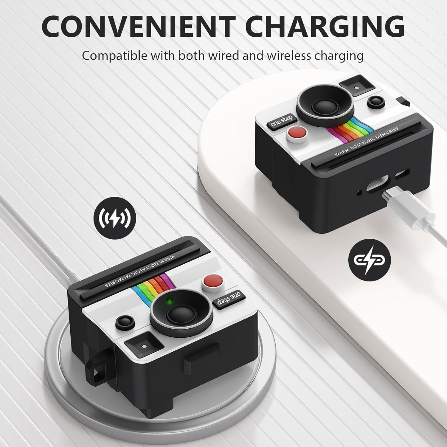 Funda Silicona VISOOM Retro para AirPods Pro 1/2 - Blanca