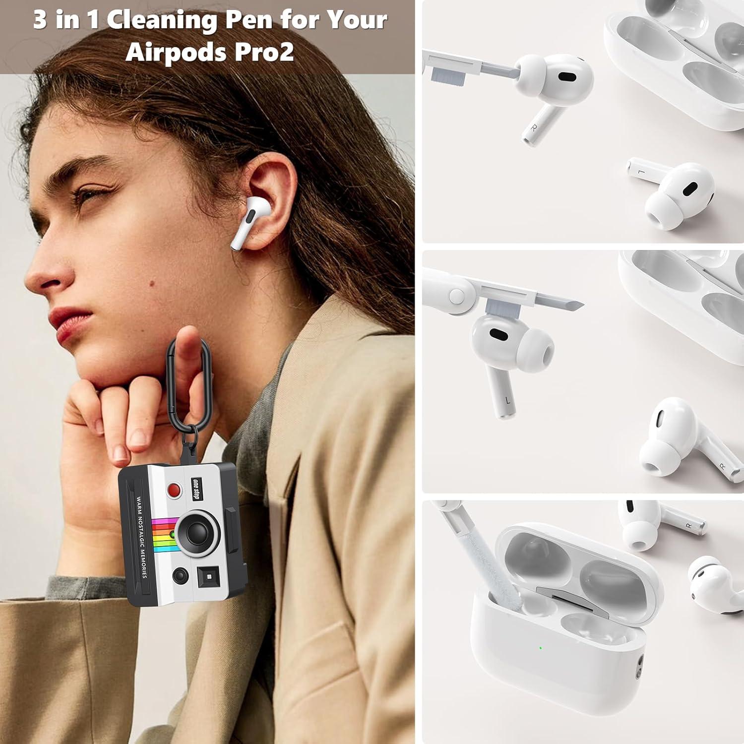 Funda Silicona VISOOM Retro para AirPods Pro 1/2 - Blanca