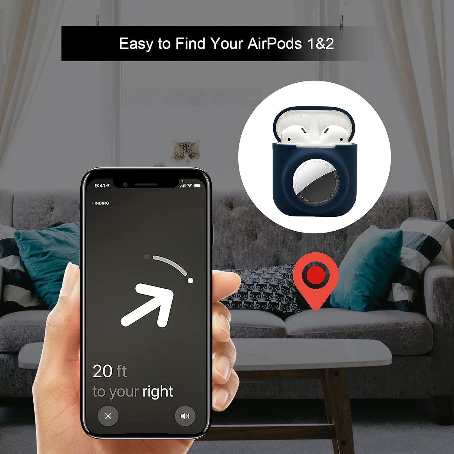 Funda Protectora Silicona Enspito 2 en 1 para AirPods y AirTag