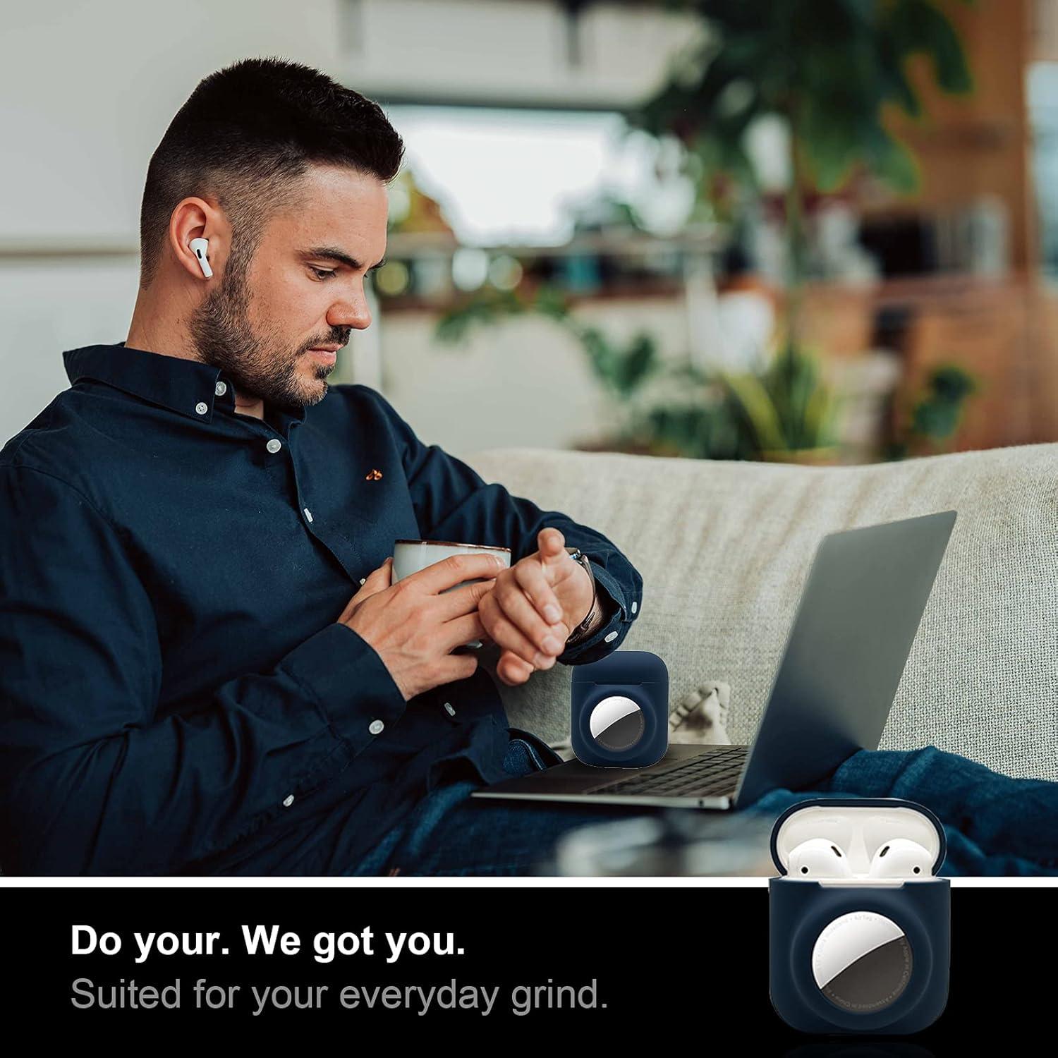 Funda Protectora Silicona Enspito 2 en 1 para AirPods y AirTag