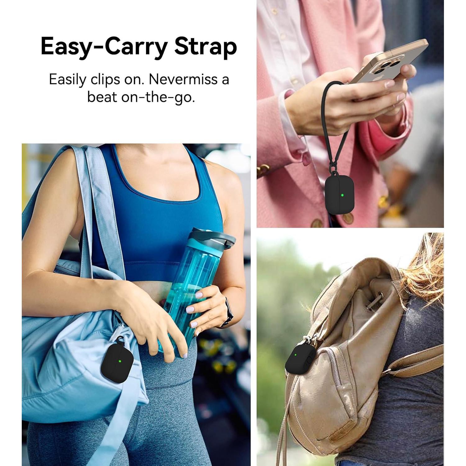 Funda de Silicona Matekxy para AirPods Pro 3 2025 - Negro