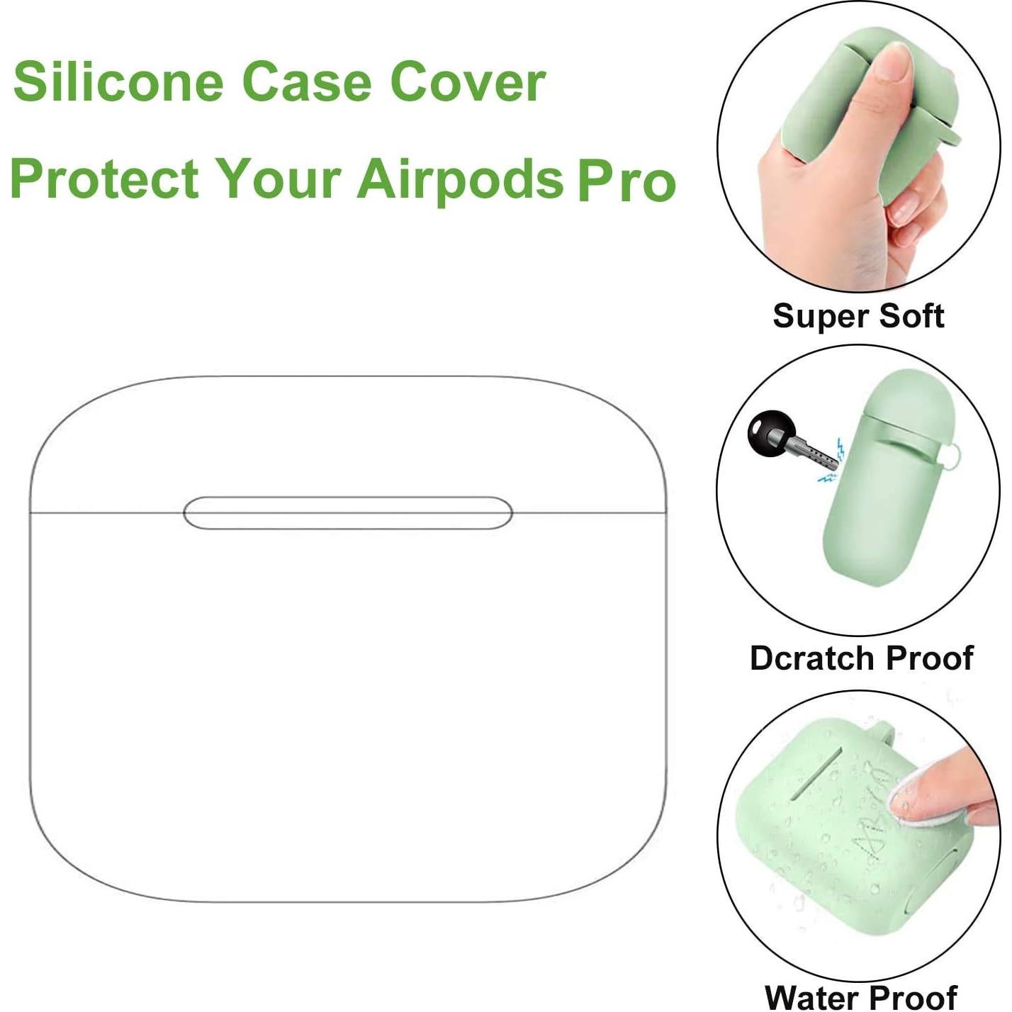 Funda Protectora de Silicona JCSMARTEC para Airpods Pro Naranja