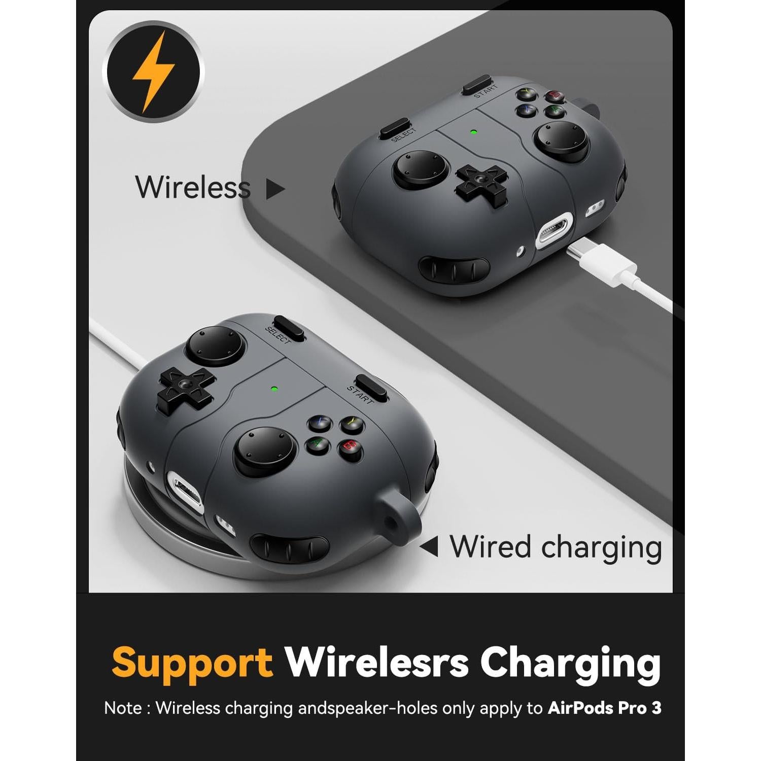 Funda de Silicona para AirPods Pro 3 Wowwat - Gris Oscuro