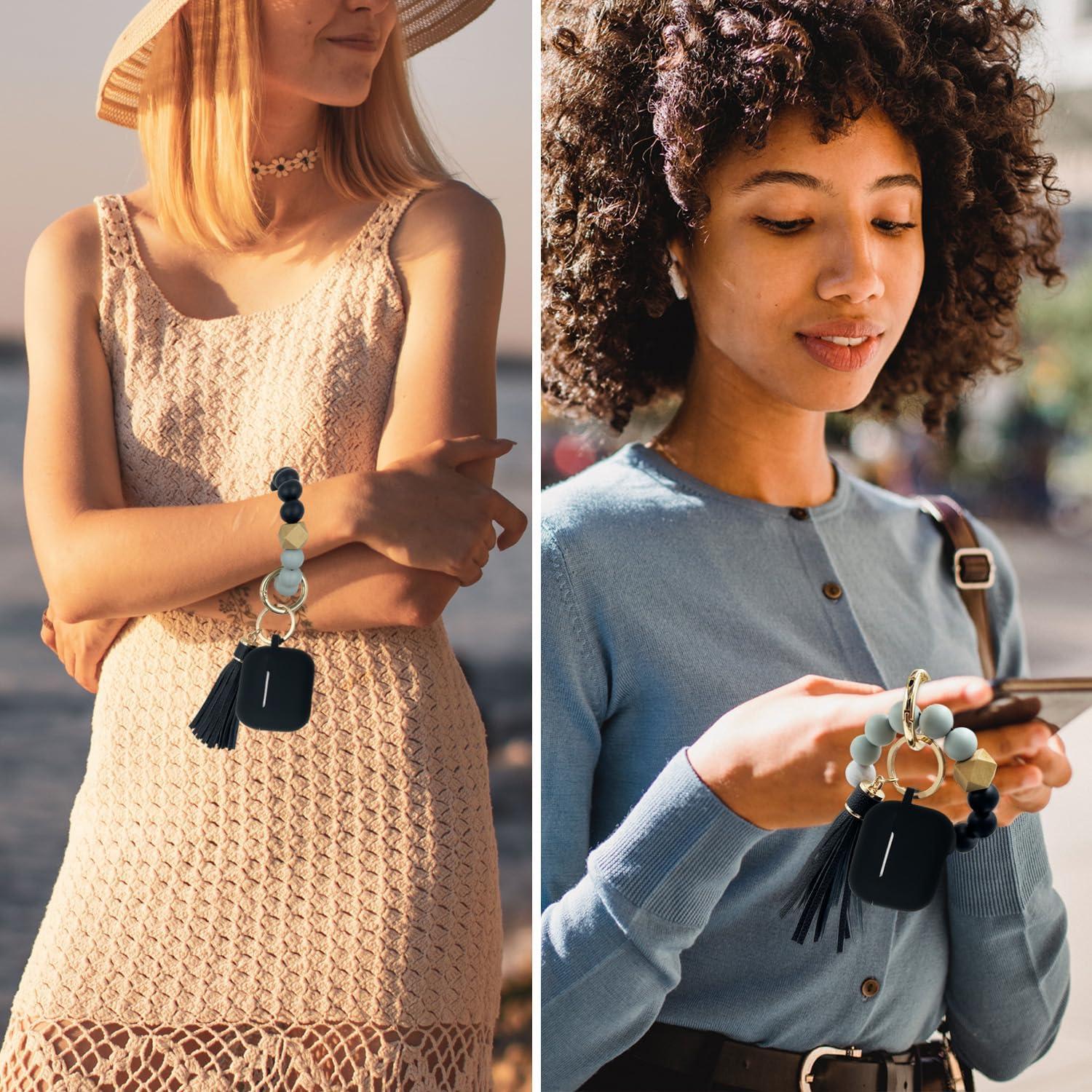 Funda de Silicona para AirPods 3 KOUJAON con Llavero Negro