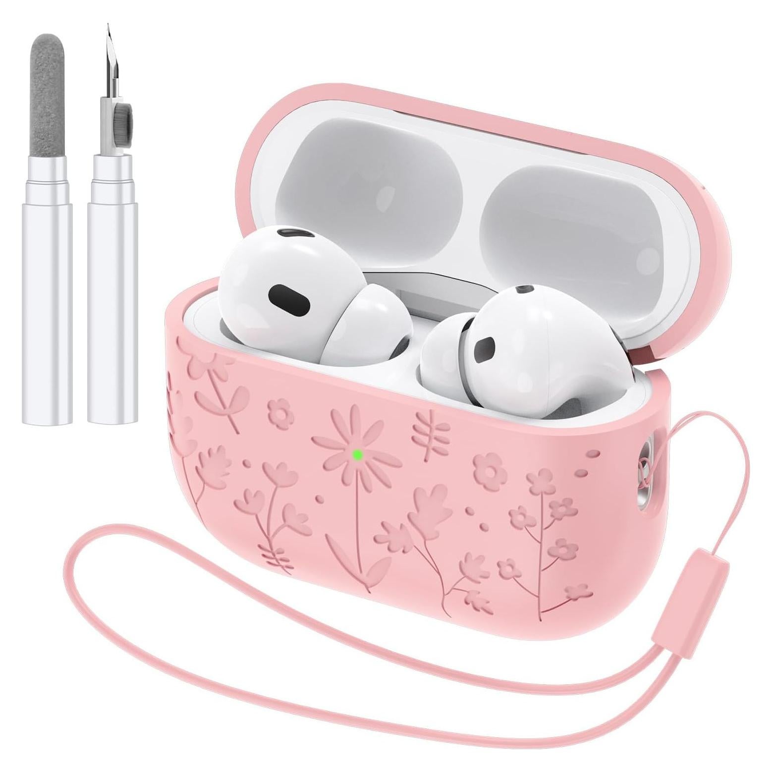 Funda Protectora Silicona Rosa para AirPods Pro 2 CASEFUN