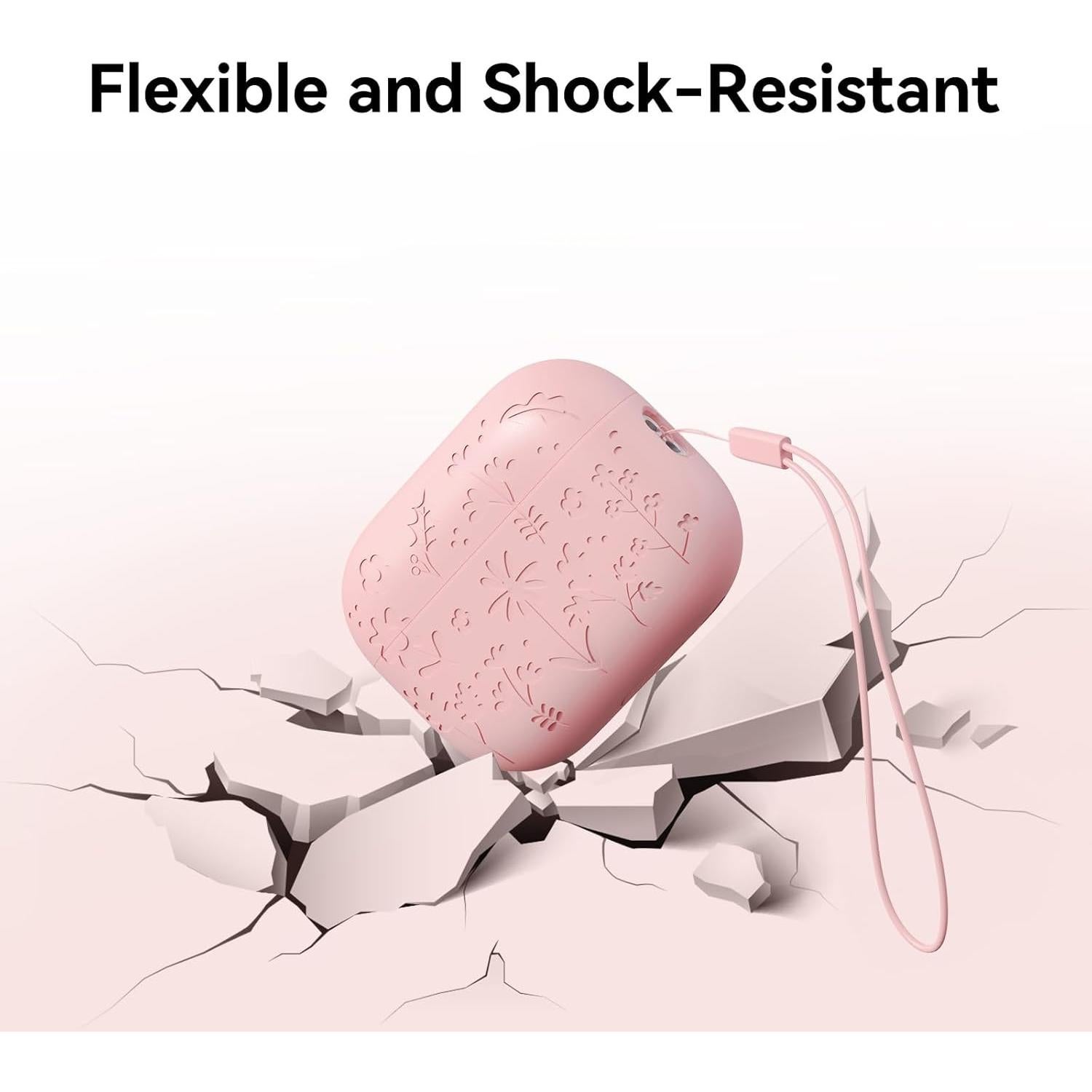 Funda Protectora Silicona Rosa para AirPods Pro 2 CASEFUN