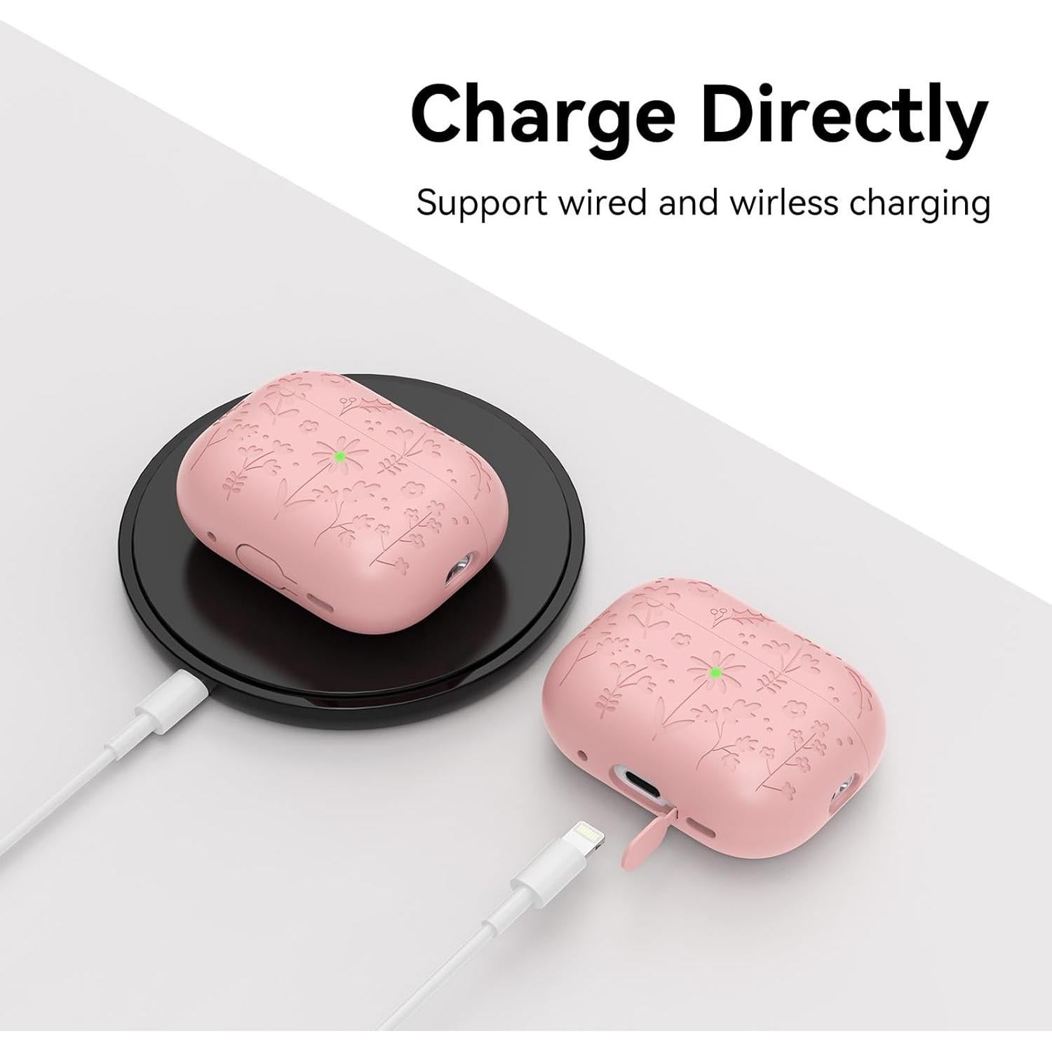 Funda Protectora Silicona Rosa para AirPods Pro 2 CASEFUN