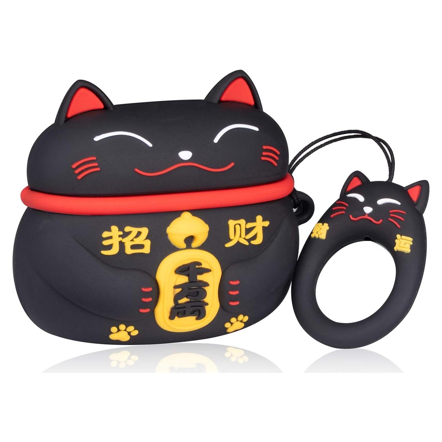 Funda de Silicona 3D para Airpods Pro 2019/Pro 2 Gen 2022 - Gato Negro