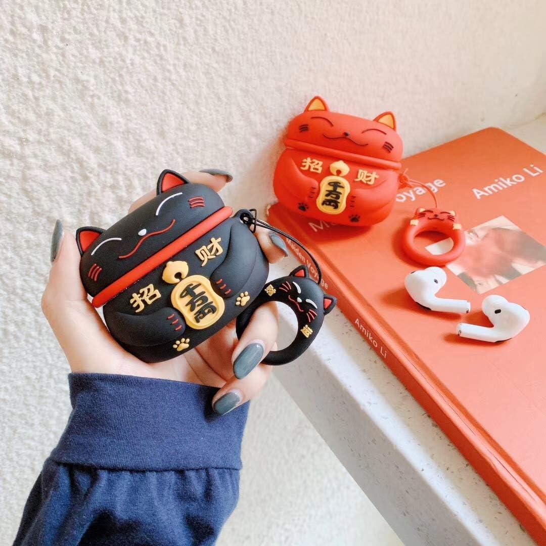 Funda de Silicona 3D para Airpods Pro 2019/Pro 2 Gen 2022 - Gato Negro