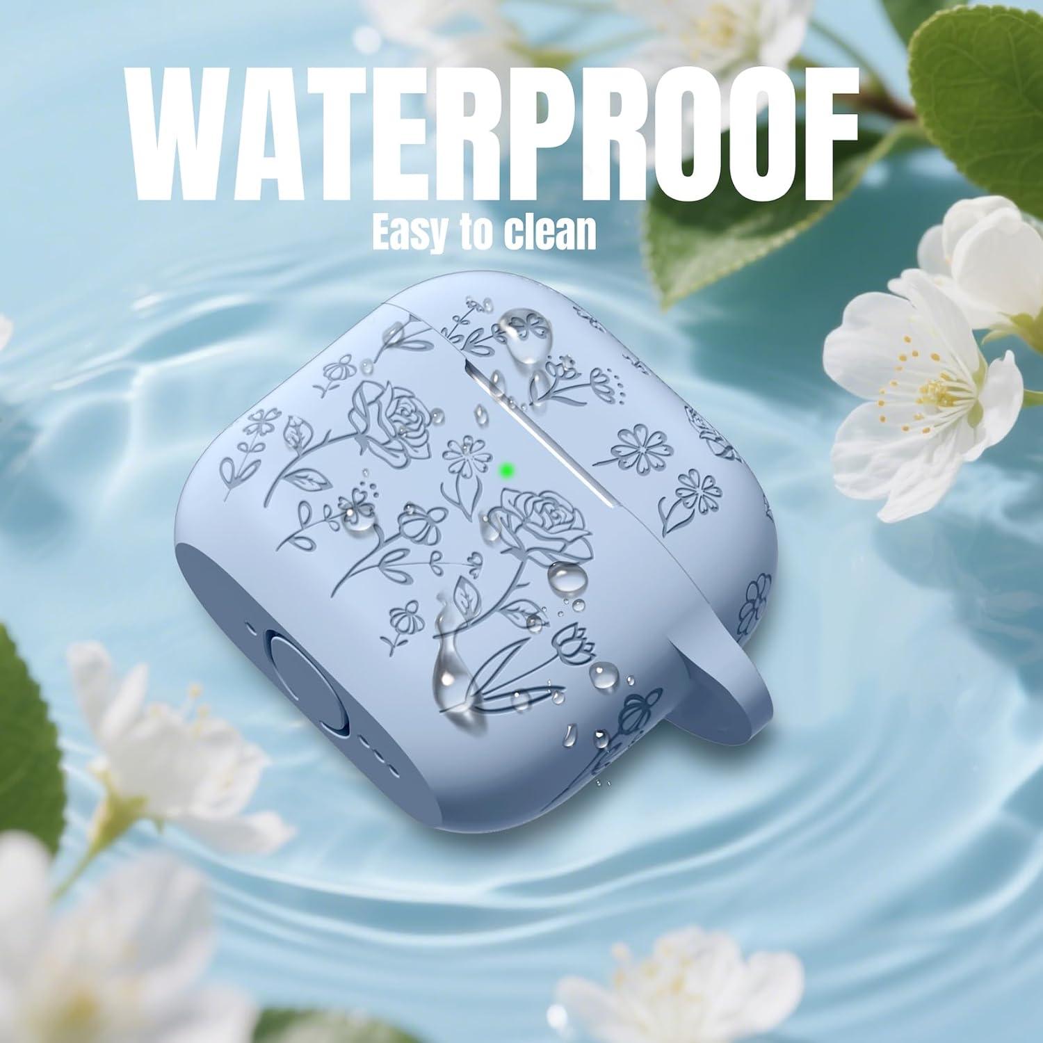 Funda Silicona Grabada DGege para AirPods 4 - Lila