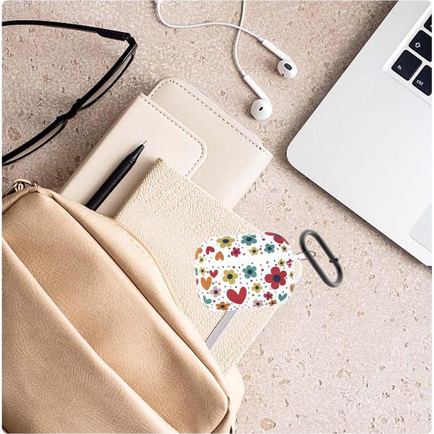 Funda de Silicona AGAOSH para AirPods Pro 2 - Flores Coloridas