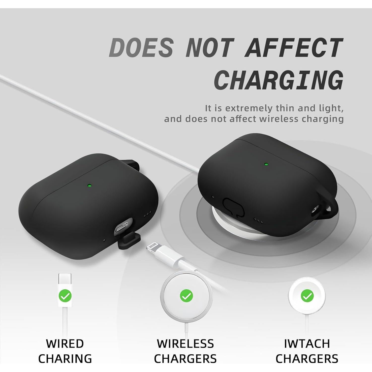 Funda de Silicona MysticHome para AirPods Pro 3 - Negra